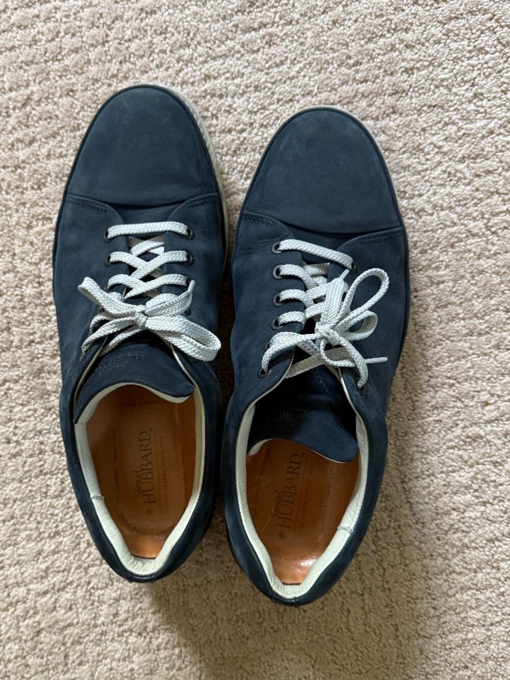 Samuel Hubbard Fast Shoes size 11.5 wide, Navy Nubuck leather